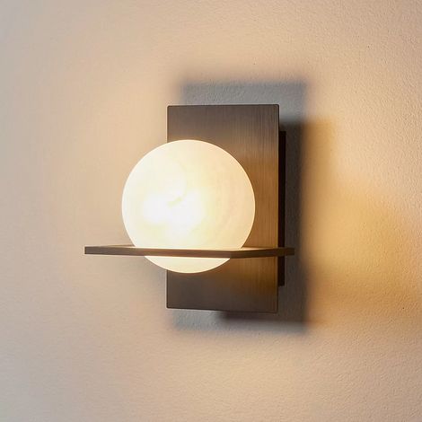 [NEUWERTIG] Lucande Wandleuchte Kulka Wandlampe Wandlicht Leuchte 1 Flammig Schwarz Glas G9 B-Ware (1/2)