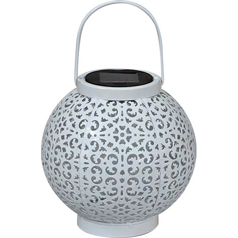Farol decorativo para exteriores, farol solar, farol LED colgante, lámpara solar decorativa de metal estilo retro para mesa, terraza, jardín, entrada de vehículos. (1/5)