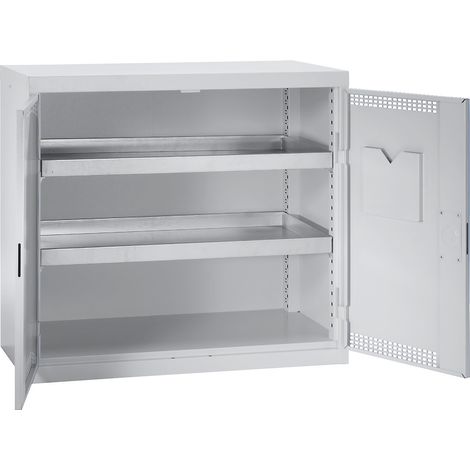 Armoire environnementale Stumpf BP-2 gris clair + 2 bacs de rétention continus - 7597007 (1/3)