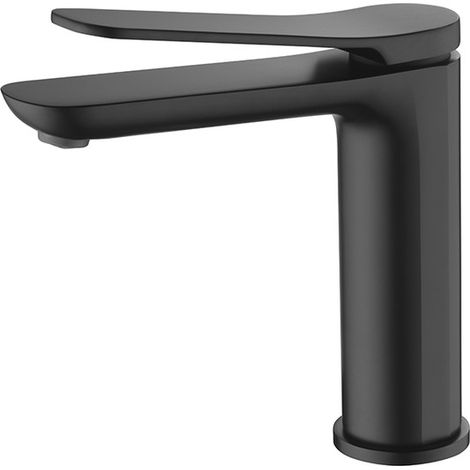 Mice - Grifo monomando de lavabo, Grifería de baño con caño corto Color Negro Mate