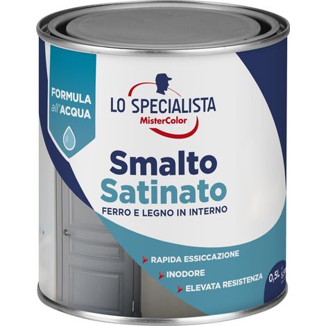 Vernis à Eau Satiné Noir 0.5 L (1/3)