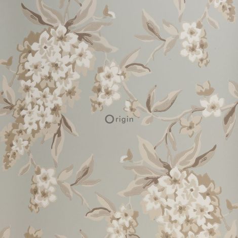 papier peint glycine de Chine bleu glace - Origin Wallcoverings (1/2)