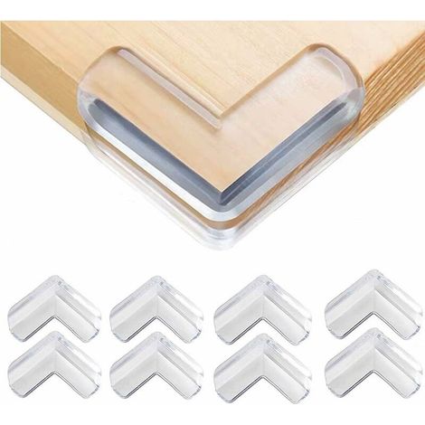 Green Mobility-Protecteurs de coin de coin, 8 pièces protecteurs de coin en forme de L, protecteurs de coin de table souples pour enfants pour meubles contre les coins pointus transparents (1/5)