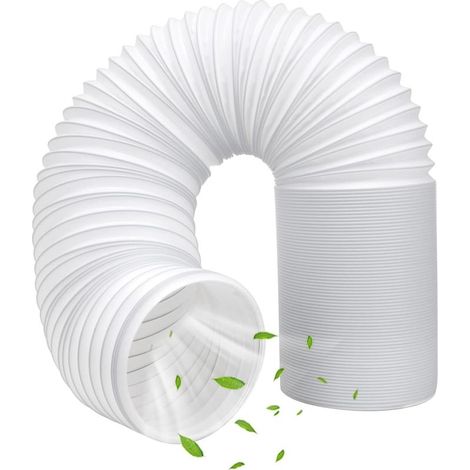 Tuyau d'évacuation pour climatiseur mobile, 150 cm de long, diamètre 150 mm, kit universel en PVC flexible avec raccord à visser à gauche (1/4)