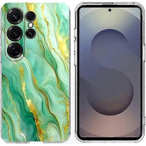 Galaxy S24 Ultra Schutzhülle aus weichem TPU mit Marmormuster, schlanker, stoßfester Schutz, transparente Hülle mit eleganter Textur, robuste Schutzhülle für Samsung S24 Ultra, stoßfestes Zubehör (1/4)