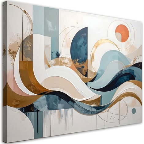 Quadro su tela, Astrazione di forme geometriche colorate, 30x20 (1/5)