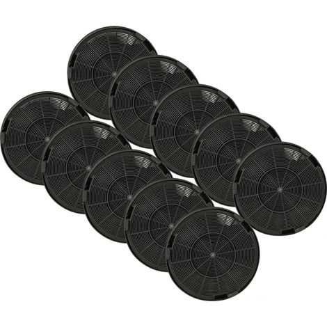 vhbw 10x Activated Carbon Filter Replacement for WPro F196 for Extractor Hood - 19.6 cm