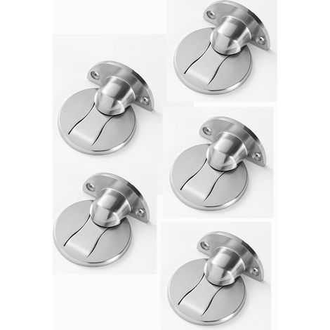 Butée Porte Magnétique Support Loquet Butoir Résistant5pcs,acier brossé 5pcs 304 Acier Inoxydable Métal Acier (1/5)