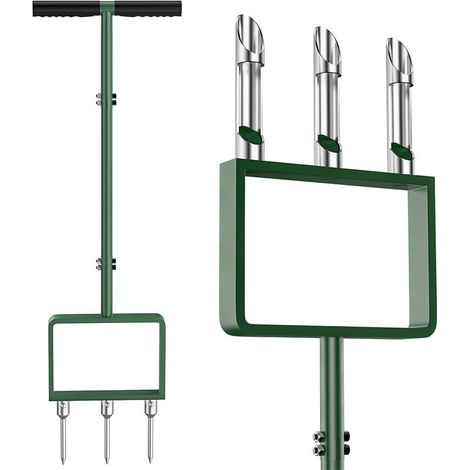 jardin Aérateur de pelouse multifonction et cultivateur sol, à carottage pour l'aération le labour (1/4)