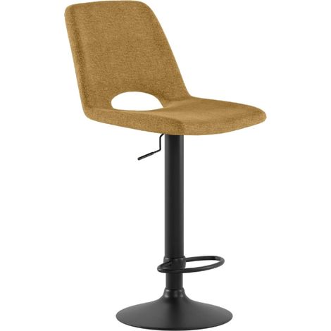 Set 2 sgabelli regolabili in tessuto easy-clean da cucina Nest - Giallo (1/5)