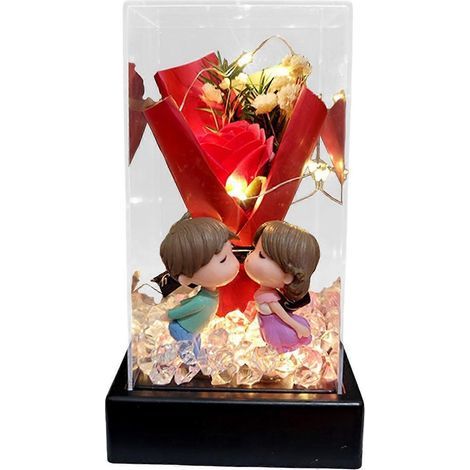 Konservierte Seifenblume, Geschenk für Paare, Dekoration, konservierte künstliche Blumen (1/3)