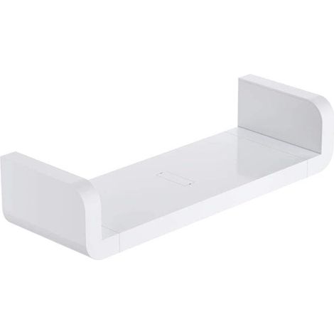 Étagère Murale étagère Flottante, Non perforée, utilisée pour l'affichage Mural de Salle de Bain, utilisée pour la décoration de la Maison/Cuisine/étagère de Rangement de Salle de Bain (Blanc) (1/5)
