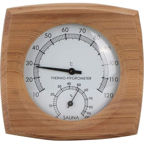 Termometro e igrometro in legno di cedro per sauna 2 in 1, accessori per sauna