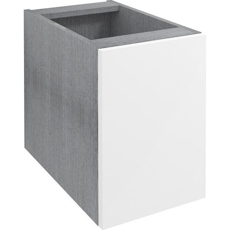 WAVE armoire à portes inférieures 30x45x47,8cm, droite/gauche, blanc/chêne argenté (1/2)