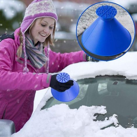Runder Eiskratzer für Autos, Schneeschaufel, magischer Schnee- und Eiskratzer, Eiskratzer für die Windschutzscheibe (1/5)