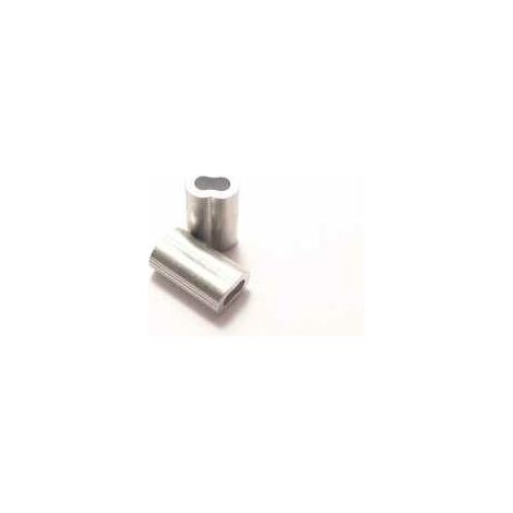 PÖSAMO Alu-Pressklemmen OS-3A f.Drahtseil-Ø 3,0mm a20St (1/4)