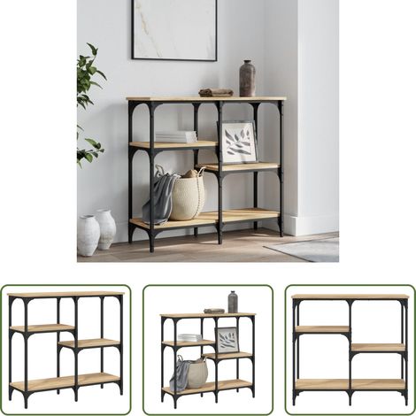 Flur Tisch -  Konsolentisch Sonoma-Eiche 80 x 29 x 75 cm Holzwerkstoff (1/5)