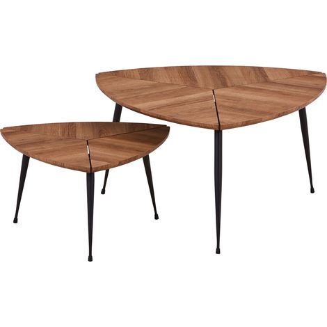 Set de 2 tables gigognes en fibre de bois (1/5)