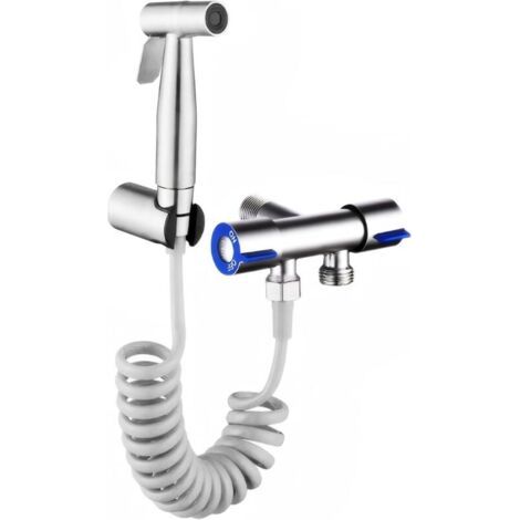 Kit Douchette WC Bidet, Ensemble Robinet Jet Lavant Main Pour Toilettes, Accessoires Salle De Bain