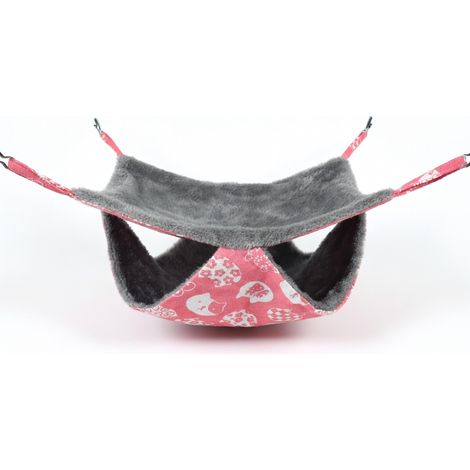 Hamac chaud pour sugar glider rouge double couche M 35 modèle 22 (1/5)