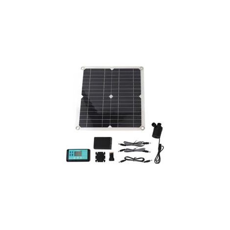 Pompe à eau solaire 50W – Panneau solaire 22W – Débit 800L/h – Hauteur de relevage 5m – Contrôleur QC3.0 MPPT - DC12V (1/5)