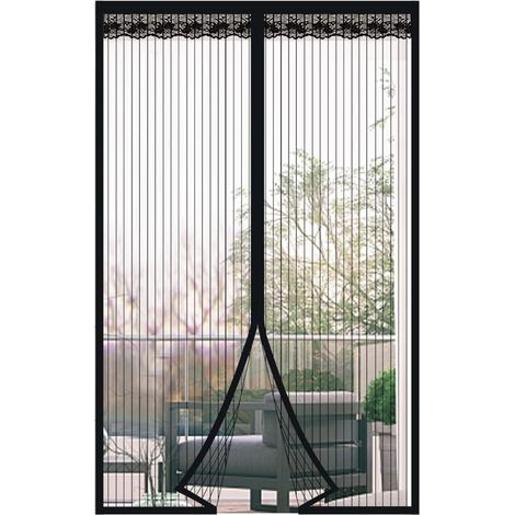 Mosquitera magnética para puerta de 100x220cm. Malla de poliéster reforzada. Instalación sin taladros. Protección eficaz contra insectos. (1/5)