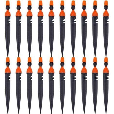 Ulisem Adjustable Drip Sprinkler Nozzle, 360 Degree Watering, Atomizer, Cooling/Watering Equipment (20pcs) (1/4)