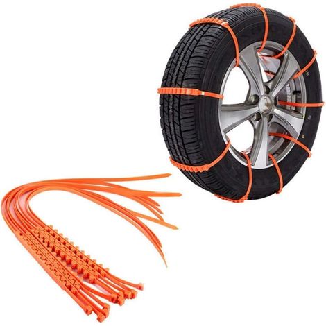 20-teiliges universelles Autoschneeketten-Set, geeignet für Reifen mit einer Breite von 145-295 mm, für universelle Traktion im Notfall. (1/5)