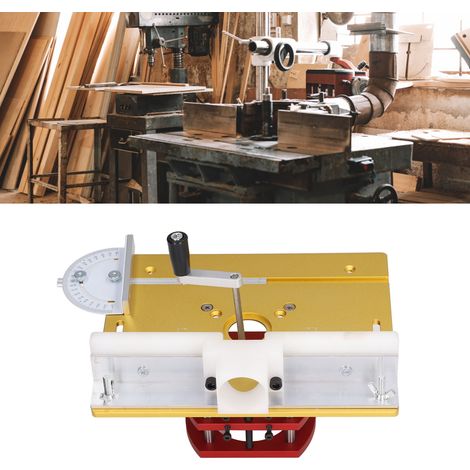 Machine à graver le bois C8 en alliage d'aluminium à panneau inversé avec plateau rainuré, ébarbage et chanfreinage (Or) (1/5)