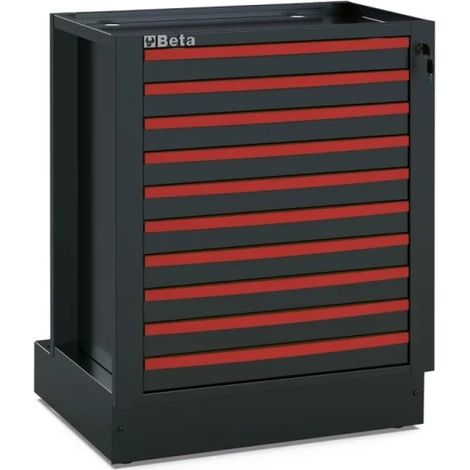 Beta – Kit de 10 plaques frontales colorées RSC50 2.0 – Personnalisation pour mobilier d'atelier – Couleur rouge – Pour professionnels
