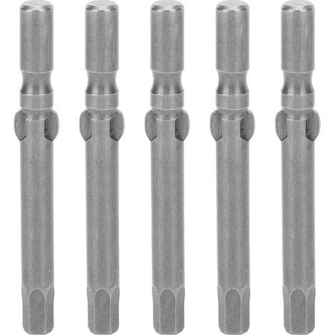 Lot de 10 embouts de tournevis électrique à douille hexagonale magnétique en acier allié S2, outils à main de 5 mm (1/5)
