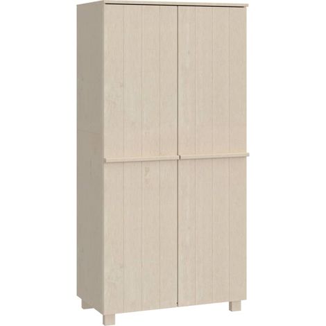 Garde-robe,Armoire HAMAR Marron miel 89x50x180 cm Bois massif de pin CFW53902 (1/5)