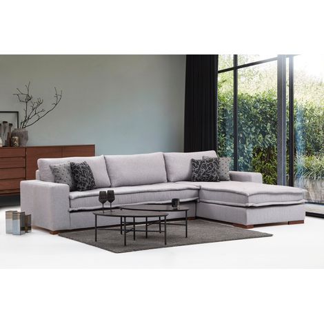 Ecksofa rechts Lena Hellgrau (1/5)