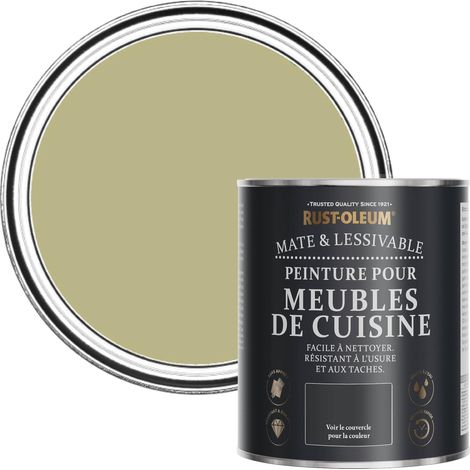 Peinture Verte pour Meubles de Cuisine, Finition Mate - Vert sauge 750ml (1/5)