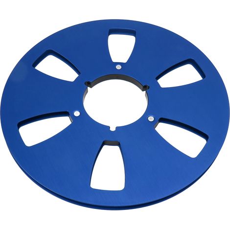 Bobine de Rembobinage Vide 1/4 10,5 Pouces 6 Trous Alliage d'Aluminium Pièce Machine Universelle Bleue pour Bande Sonore (1/5)