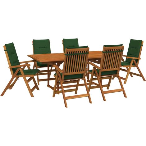 Conjunto de comedor de jardín de 7 piezas Natural vidaXL (1/5)