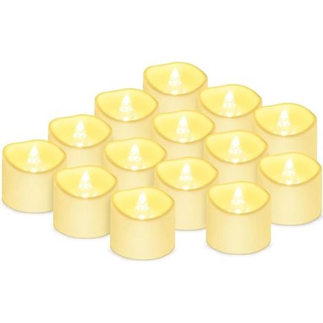 Candele a LED - 24 PEZZI Luce LED a fiamma ondeggiante, coni elettrici natalizi per Natale, albero di Natale, Pasqua, matrimonio (1/2)