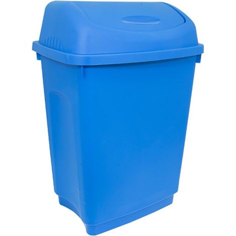 Rs Pro – Poubelle sous évier 50L en plastique bleu – Couvercle rabattable – Dimensions 600mm x 410mm x 330mm – Pour espaces confinés
