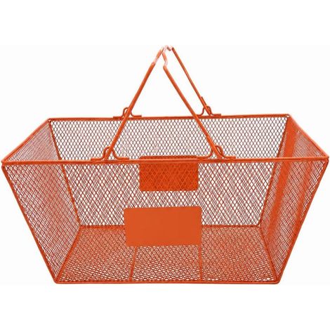 Ergonomic Metal Storage Basket, Orange (1/5)