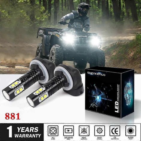 Ampoules LED blanches pour phares (feux de croisement/route) des modèles Arctic Cat 400, 500, 650 et 700. (1/5)