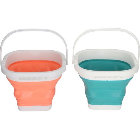 Lot de 2 seaux de lavage de pinceaux pliables et portables, multi-usages. (1/5)