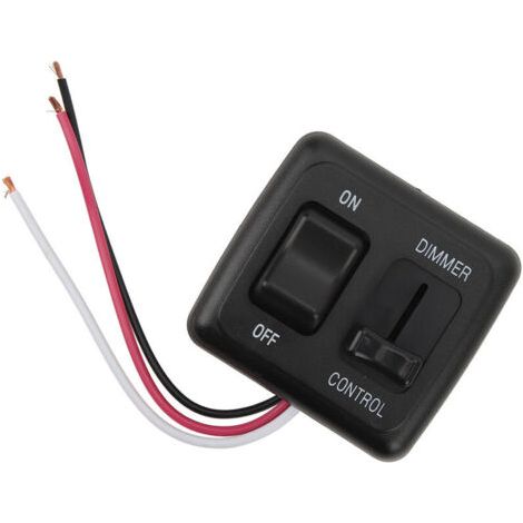 BUNTHAUS Interrupteur à bascule 12 V CC avec variateur côté haut pour bande LED/halogène/incandescente pour camping-car, voiture, camion