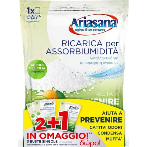 Ricarica Agrumi di Sicilia per Assorbiumidità Ariasana (2+1 Omaggio) 450