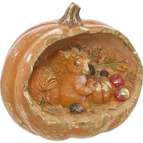 CALABAZA RESINA ARDILLA H14 - Feeric lights & christmas