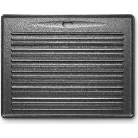 Plaque de cuisson en fonte 41,5 x 31 cm - Plaque réversible universelle - Plaque de rechange (1/5)