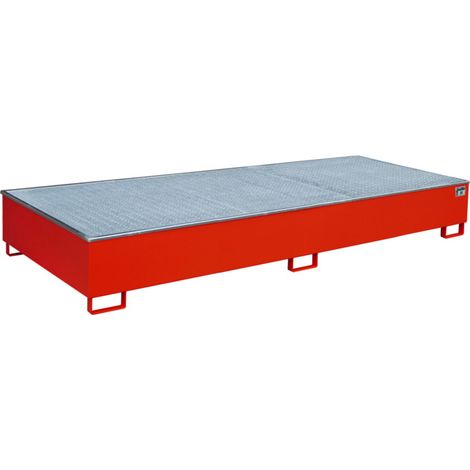 Bauer Südlohn Bac à étagère avec insert PE RW-GR 3300-3 PE, peint, rouge feu