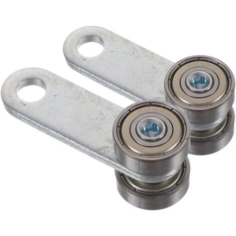 2 Pieces Double Bearing Lifting Pulley for Sliding Door Roller Heavy Duty Steel Screw Capacity Set for Sliding Door Rail (1/5)