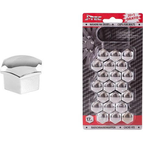 Tapones de pernos cromados de 17 mm