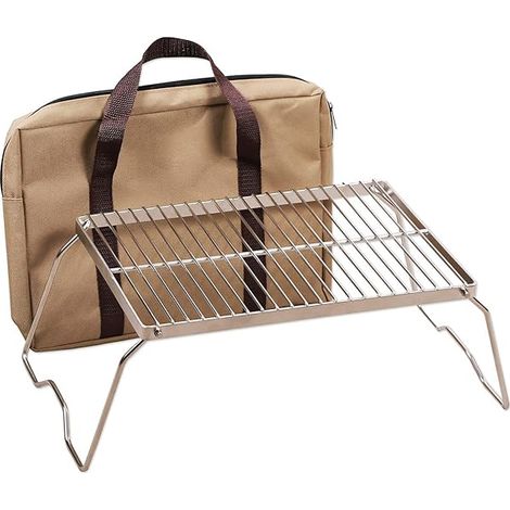 Grill De Camping - Grille En Acier Inoxydable 304 - Pliable Avec Sac De Transport - Pour Feu De Camp - 1 Pièce (1/3)
