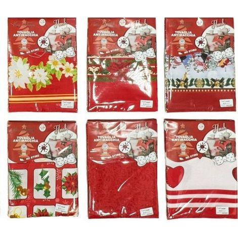 Trade Shop - Mantel De Navidad Antimanchas, Sin Plancha, Impermeable Varios Motivos 6 Plazas - (1/4)